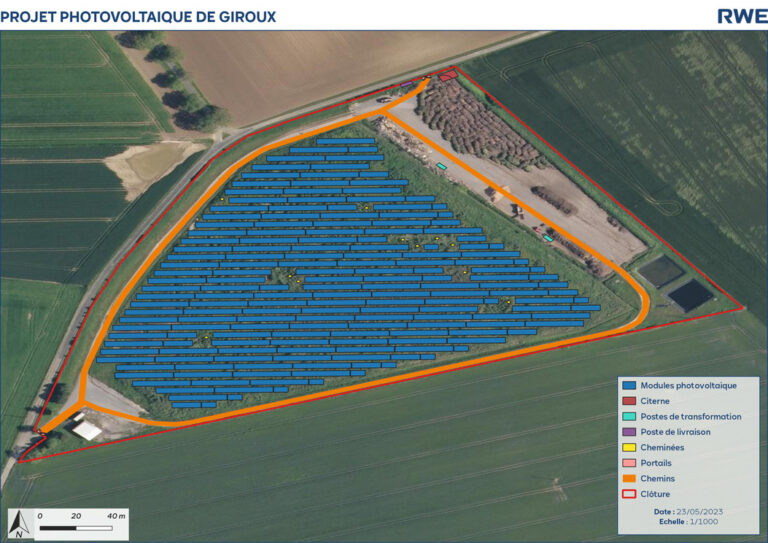Implantation de la centrale photovoltaïque