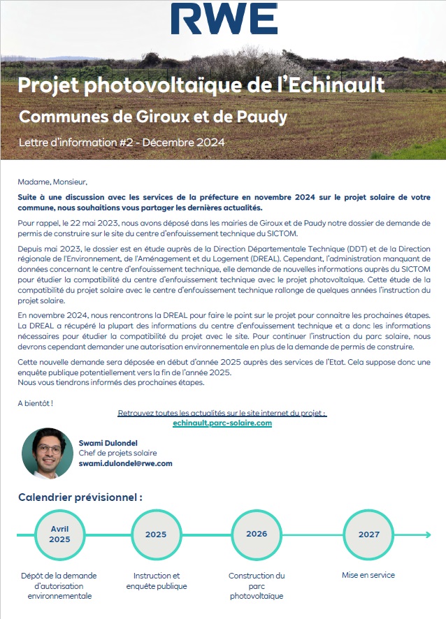 Lettre d'information n°2